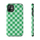 CHECKED GREEN-Tough Phone Cases