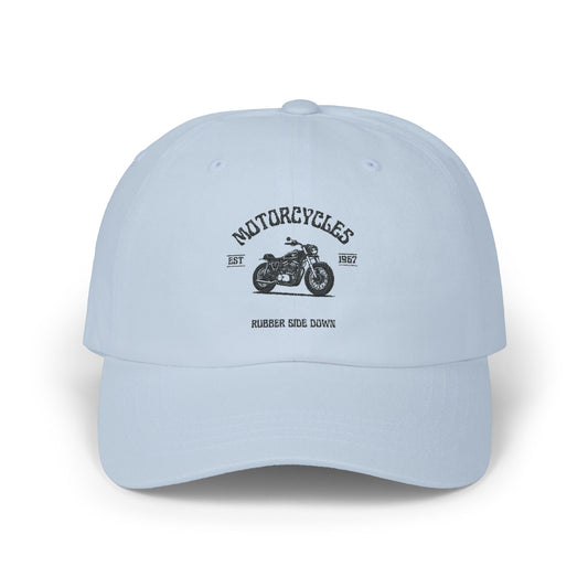 MOTORCYCLES RUBBER SIDE DOWN-Classic Dad Cap