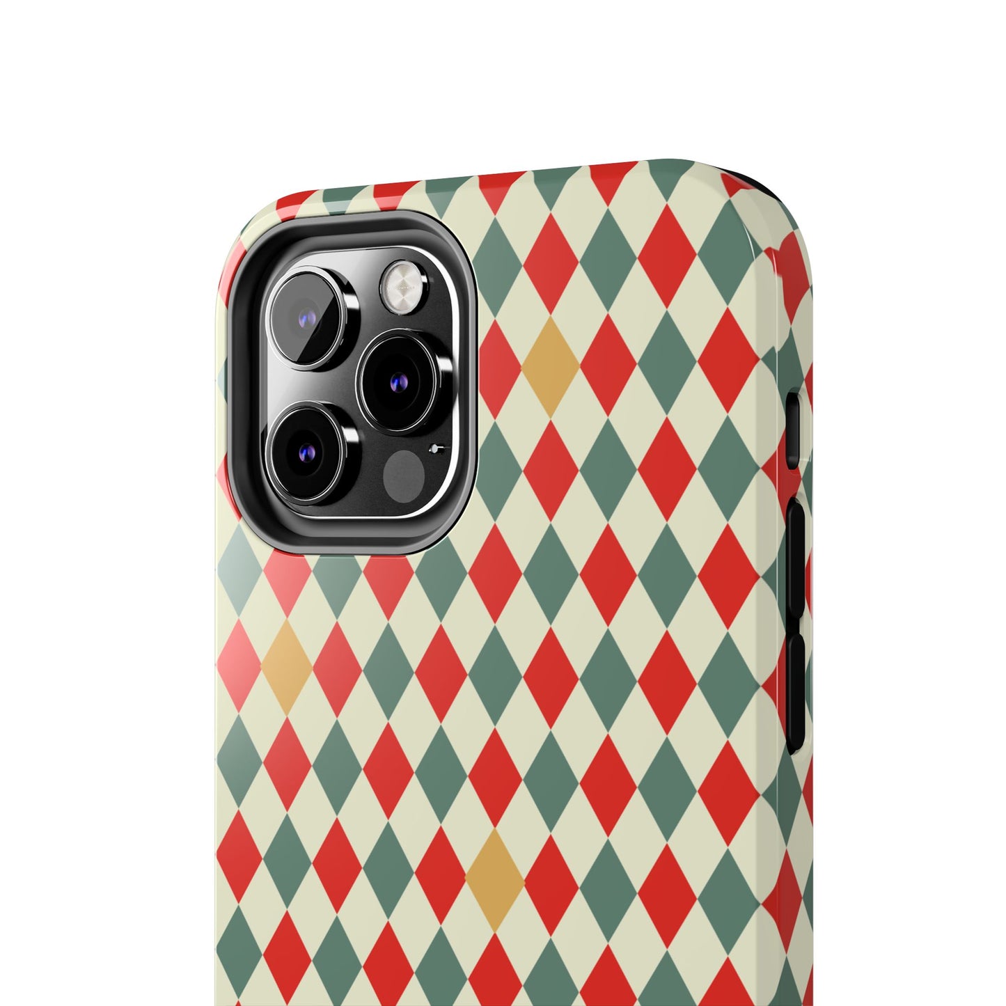 DIAMOND CHECKED CHRISTMAS COLORS-Tough Phone Cases