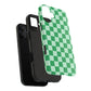 CHECKED GREEN-Tough Phone Cases