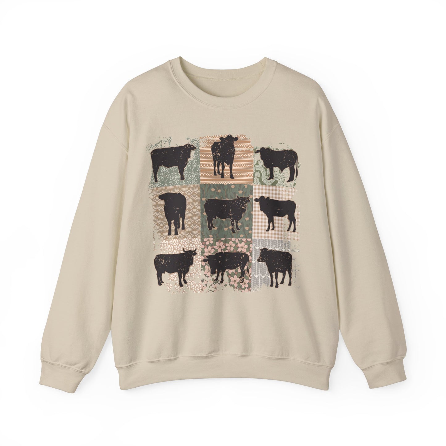 FARMHOUSE COW- Crew Sweatshirt