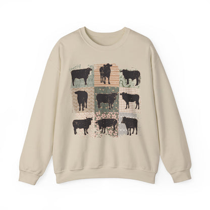 FARMHOUSE COW- Crew Sweatshirt