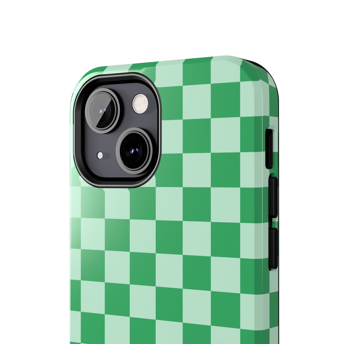 CHECKED GREEN-Tough Phone Cases