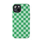 CHECKED GREEN-Tough Phone Cases