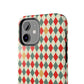 DIAMOND CHECKED CHRISTMAS COLORS-Tough Phone Cases