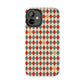 DIAMOND CHECKED CHRISTMAS COLORS-Tough Phone Cases