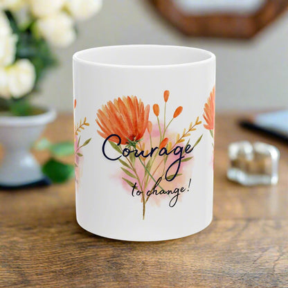 ✝️ COURAGE TO CHANGE-Ceramic Mug, (1oz