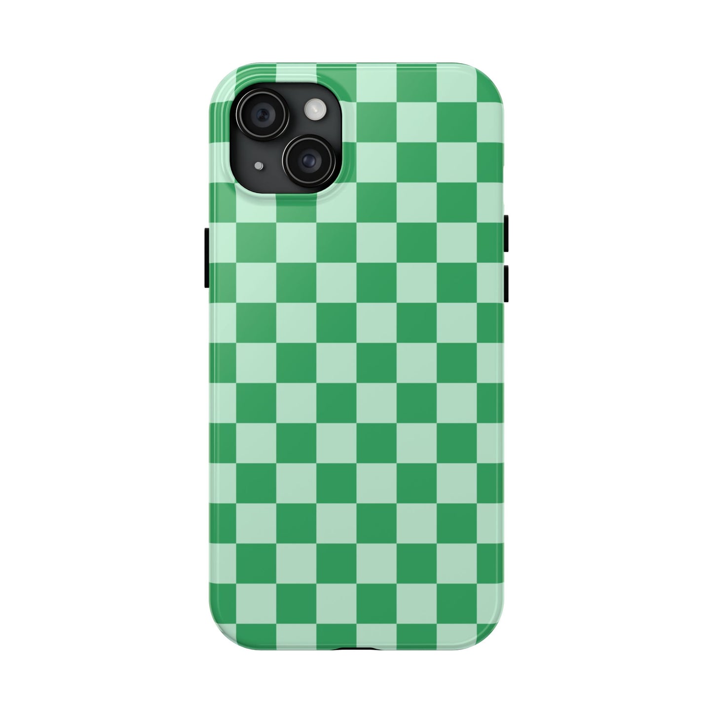 CHECKED GREEN-Tough Phone Cases