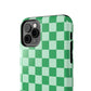 CHECKED GREEN-Tough Phone Cases