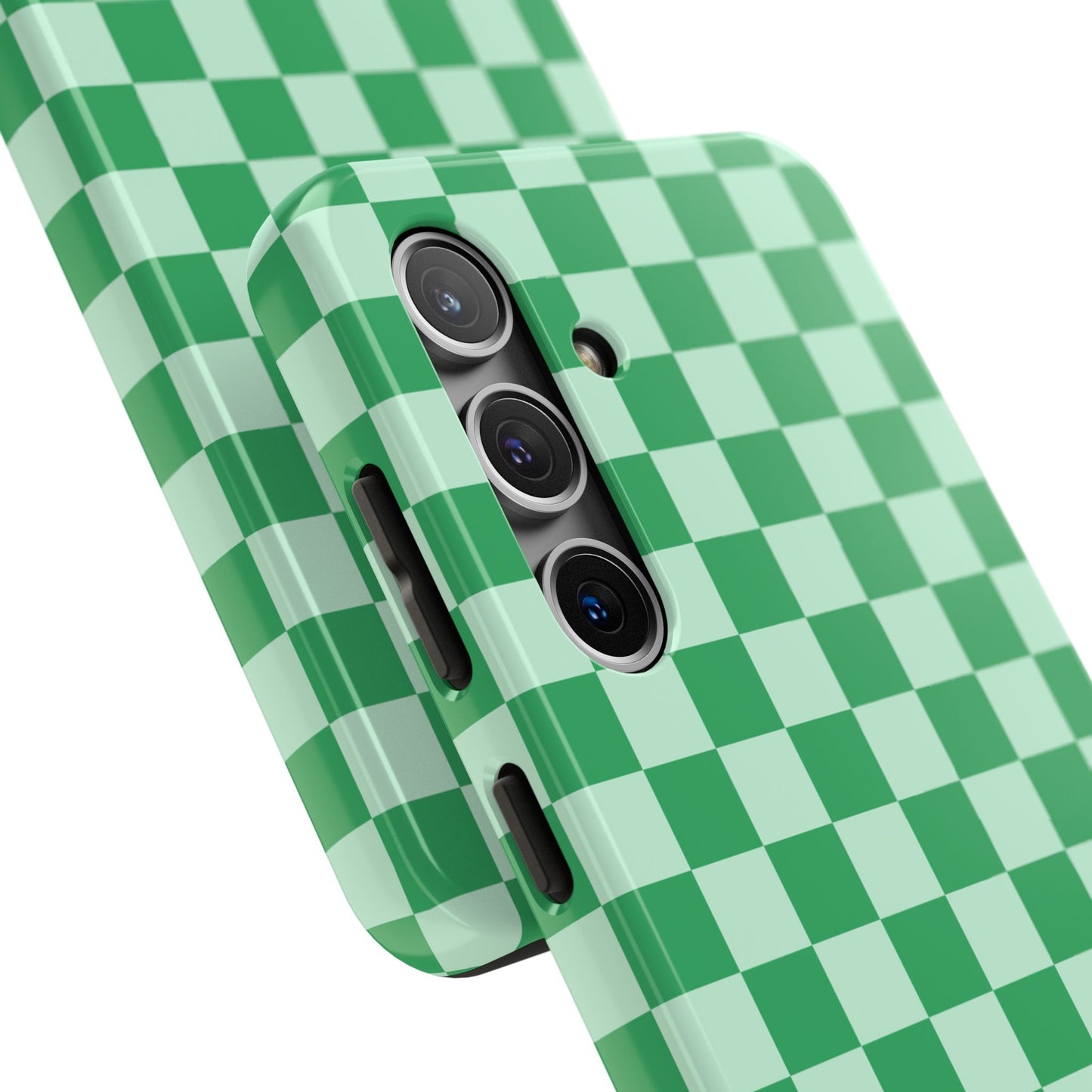 CHECKED GREEN-Tough Phone Cases