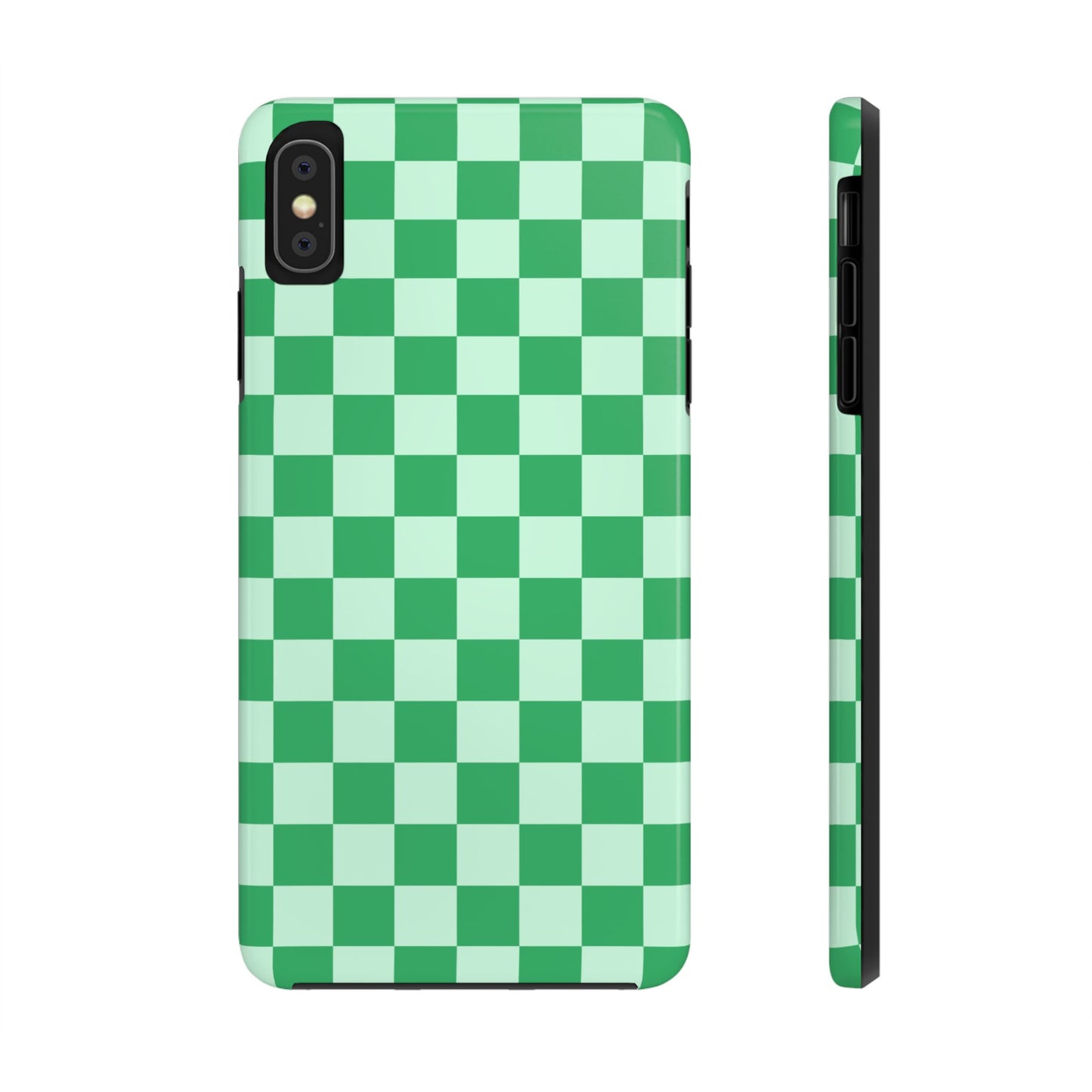 CHECKED GREEN-Tough Phone Cases