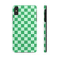 CHECKED GREEN-Tough Phone Cases