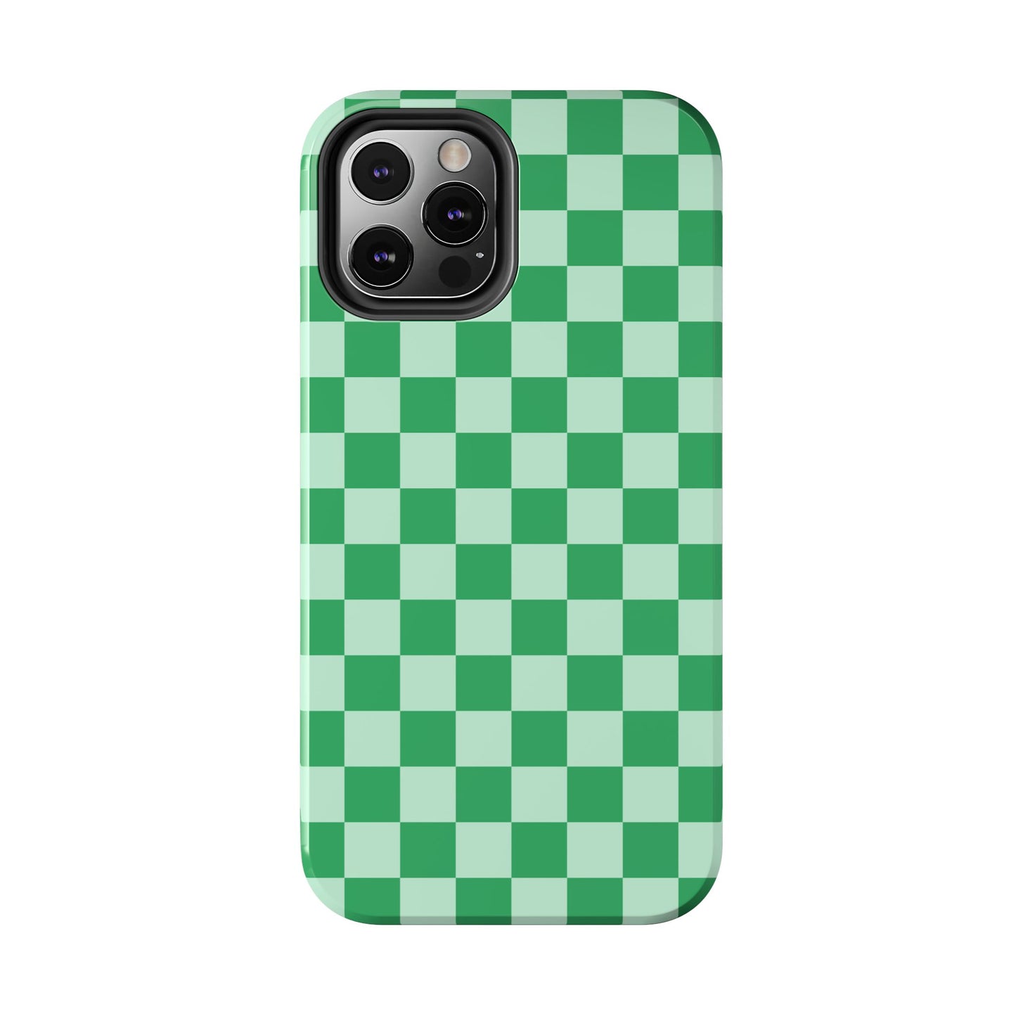 CHECKED GREEN-Tough Phone Cases