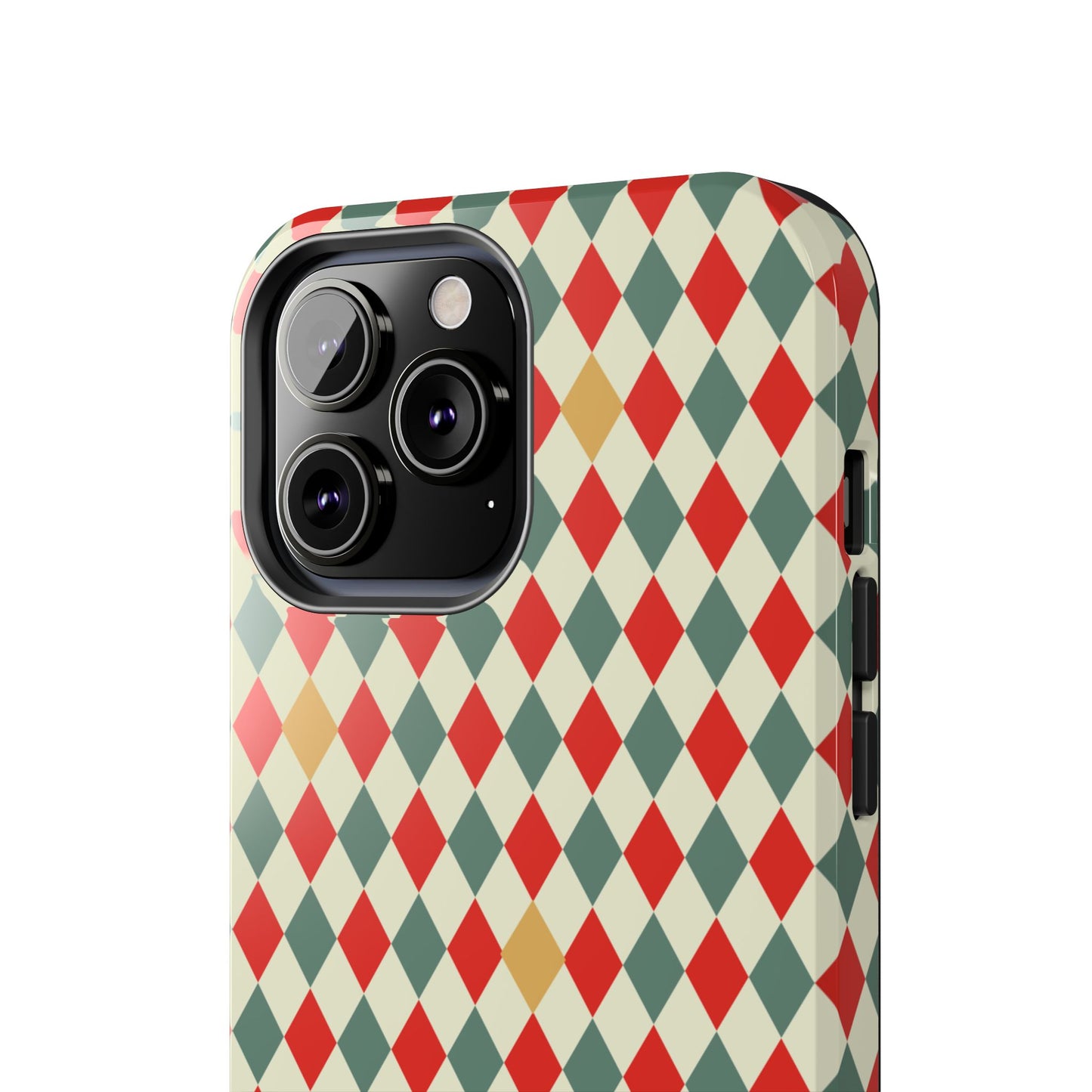 DIAMOND CHECKED CHRISTMAS COLORS-Tough Phone Cases