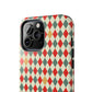 DIAMOND CHECKED CHRISTMAS COLORS-Tough Phone Cases