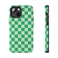 CHECKED GREEN-Tough Phone Cases