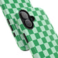 CHECKED GREEN-Tough Phone Cases