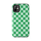 CHECKED GREEN-Tough Phone Cases