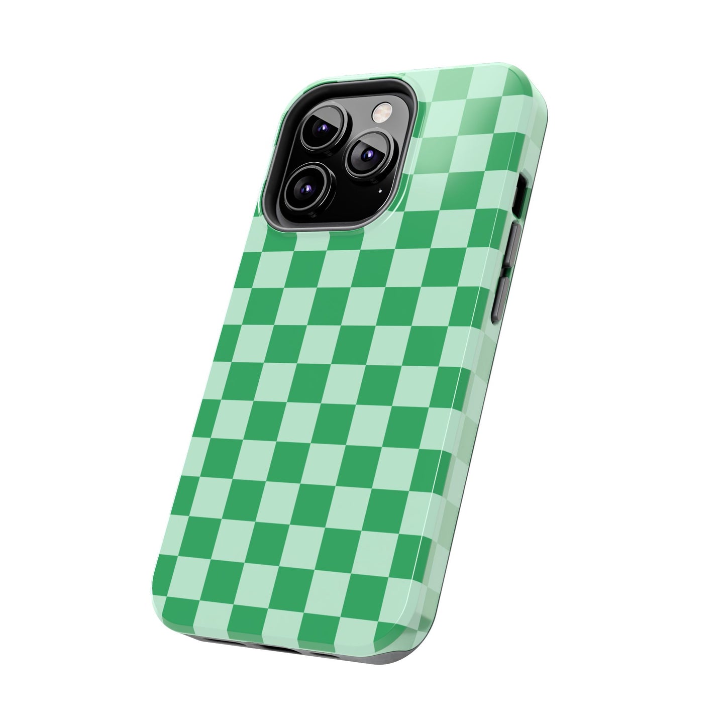 CHECKED GREEN-Tough Phone Cases