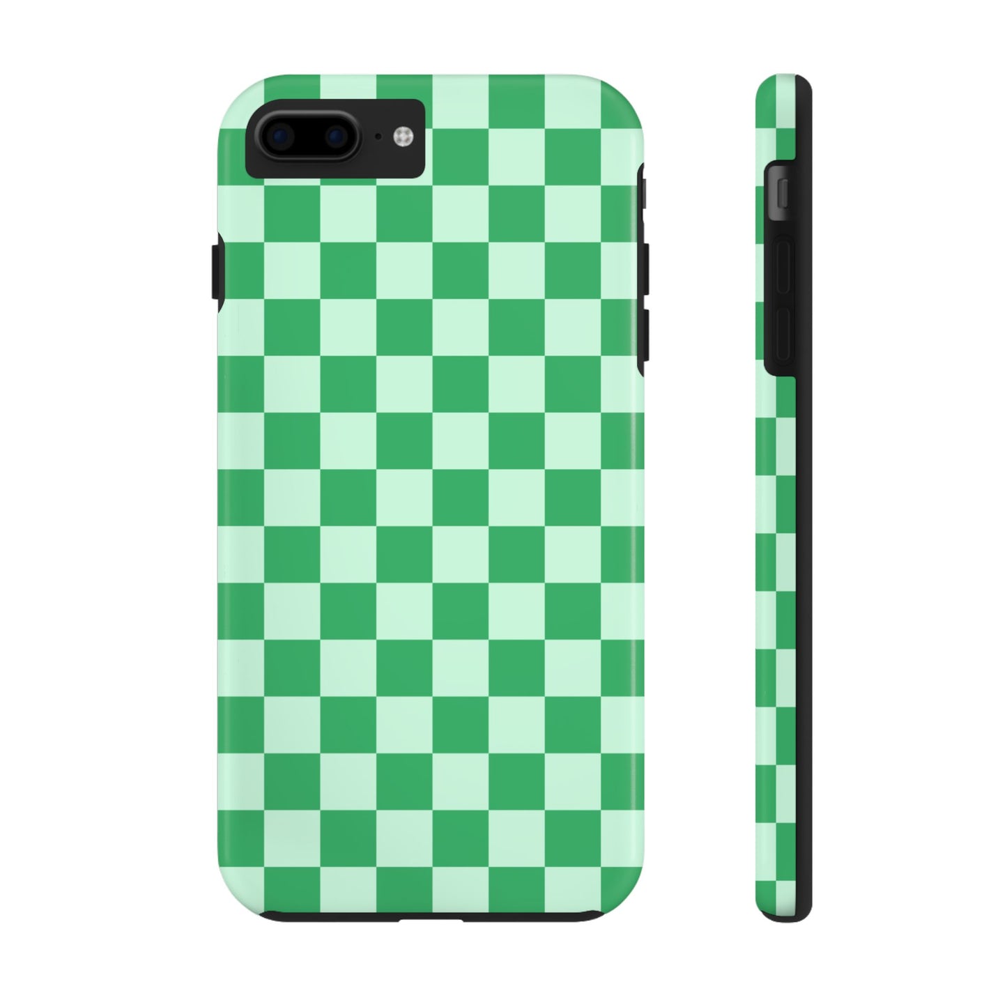 CHECKED GREEN-Tough Phone Cases