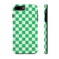 CHECKED GREEN-Tough Phone Cases