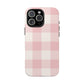 PINK CHECKED-Tough Phone Cases