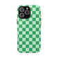 CHECKED GREEN-Tough Phone Cases