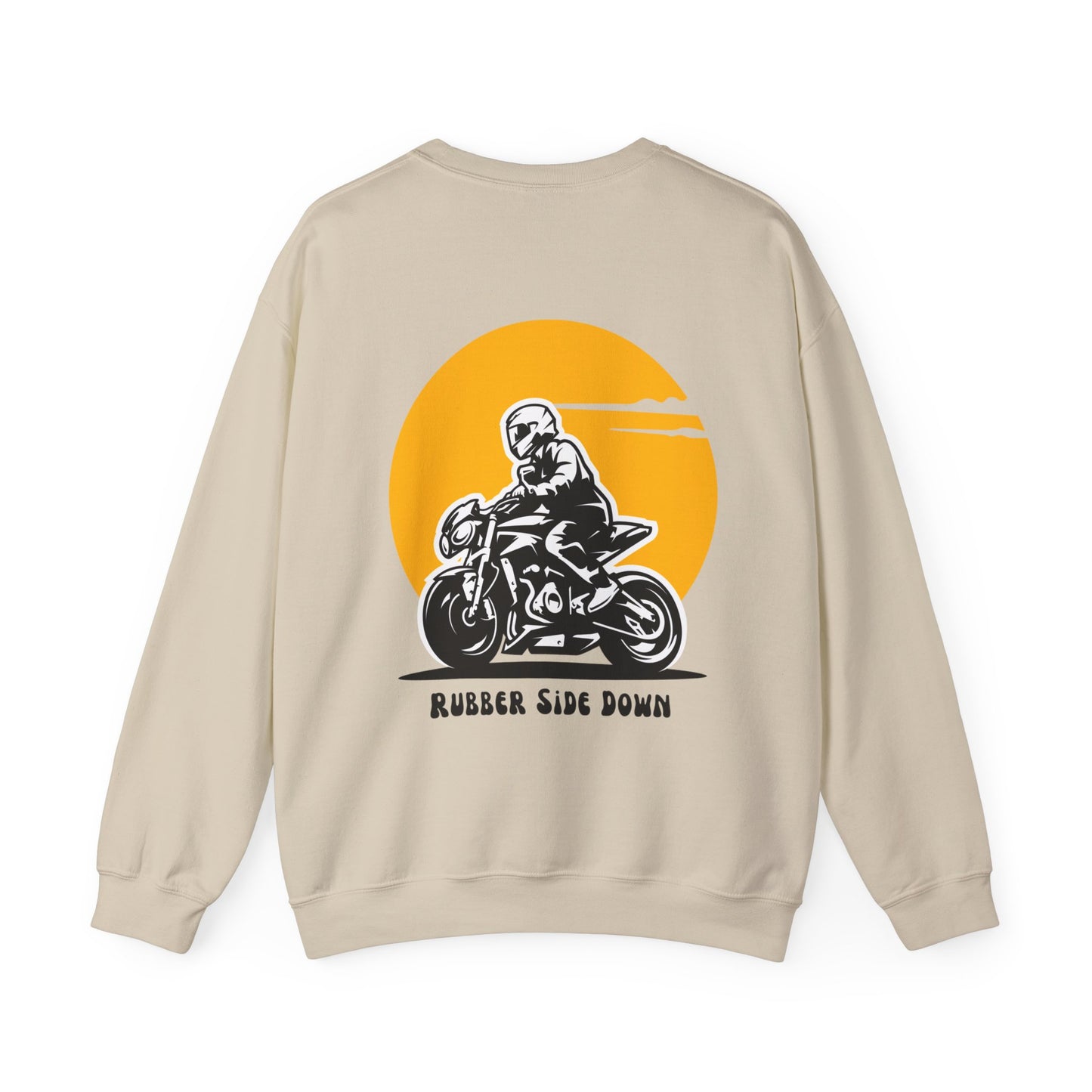 🌅Rubber Side Down Motorcycle Unisex Heavy Blend™ Crewneck Sweatshirt