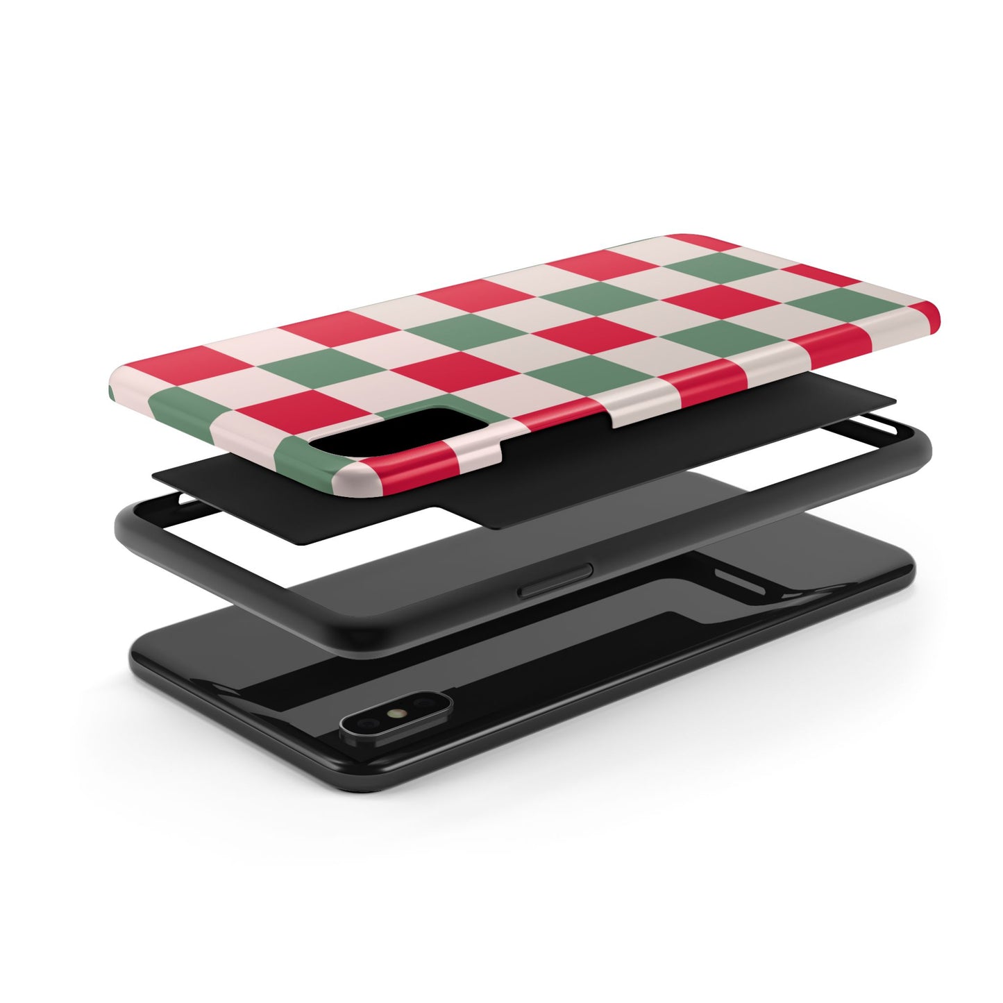 CHECKED RED GREEN-TOUGH PHONE CASES