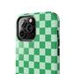 CHECKED GREEN-Tough Phone Cases