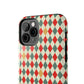 DIAMOND CHECKED CHRISTMAS COLORS-Tough Phone Cases