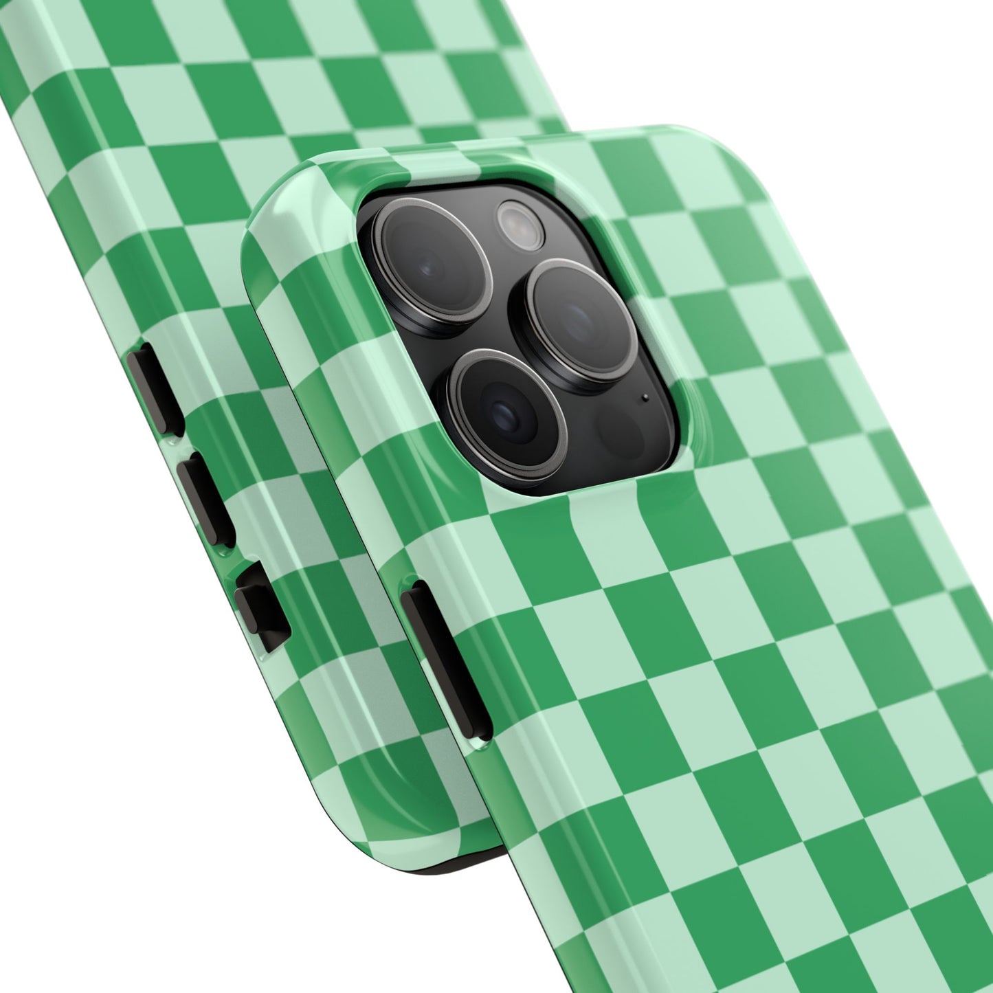 CHECKED GREEN-Tough Phone Cases