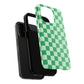 CHECKED GREEN-Tough Phone Cases