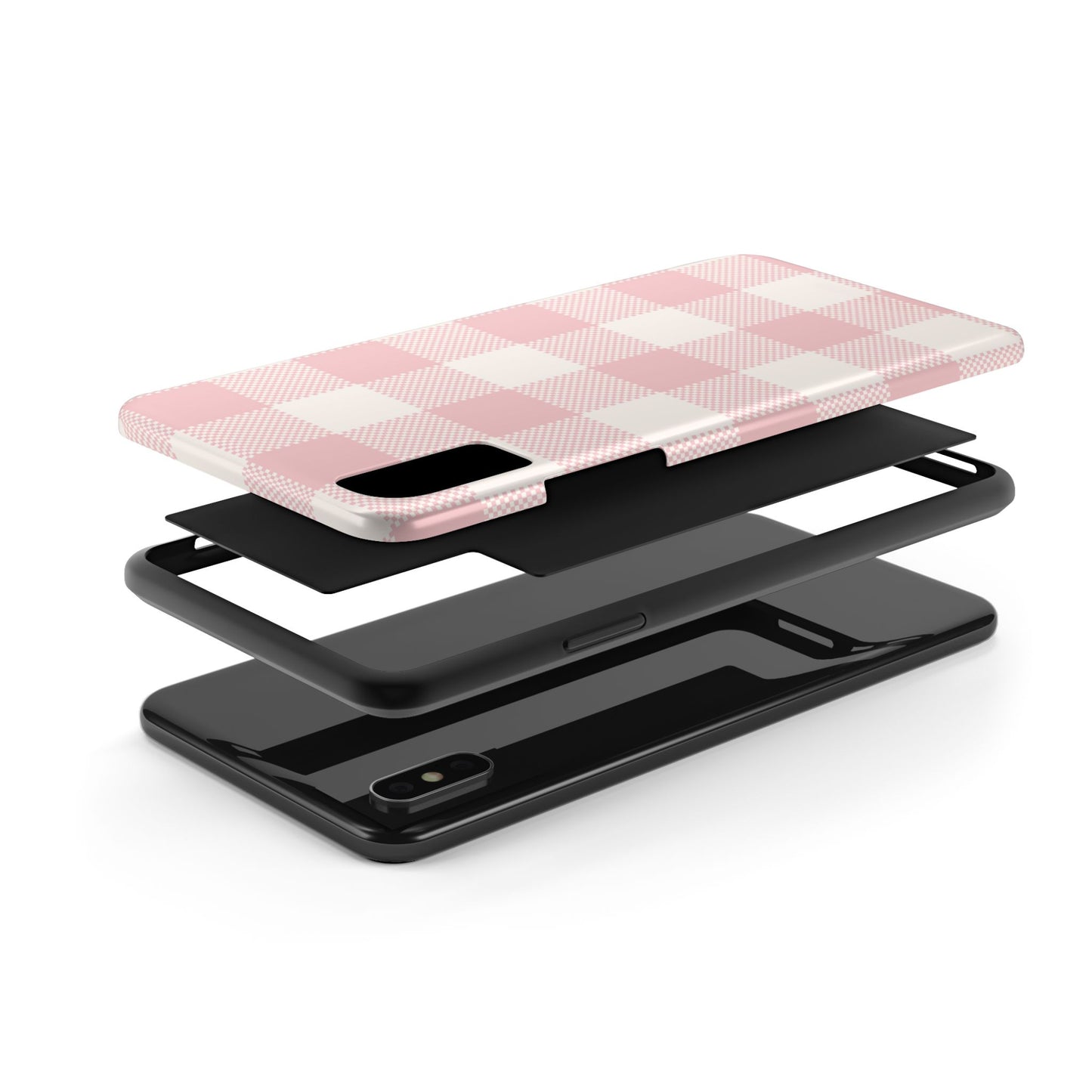 PINK CHECKED-Tough Phone Cases