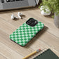 CHECKED GREEN-Tough Phone Cases