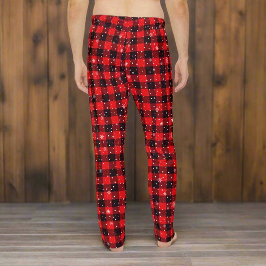 BUFFALO PLAID RED & BLACK Men's Pajama Pants (AOP)