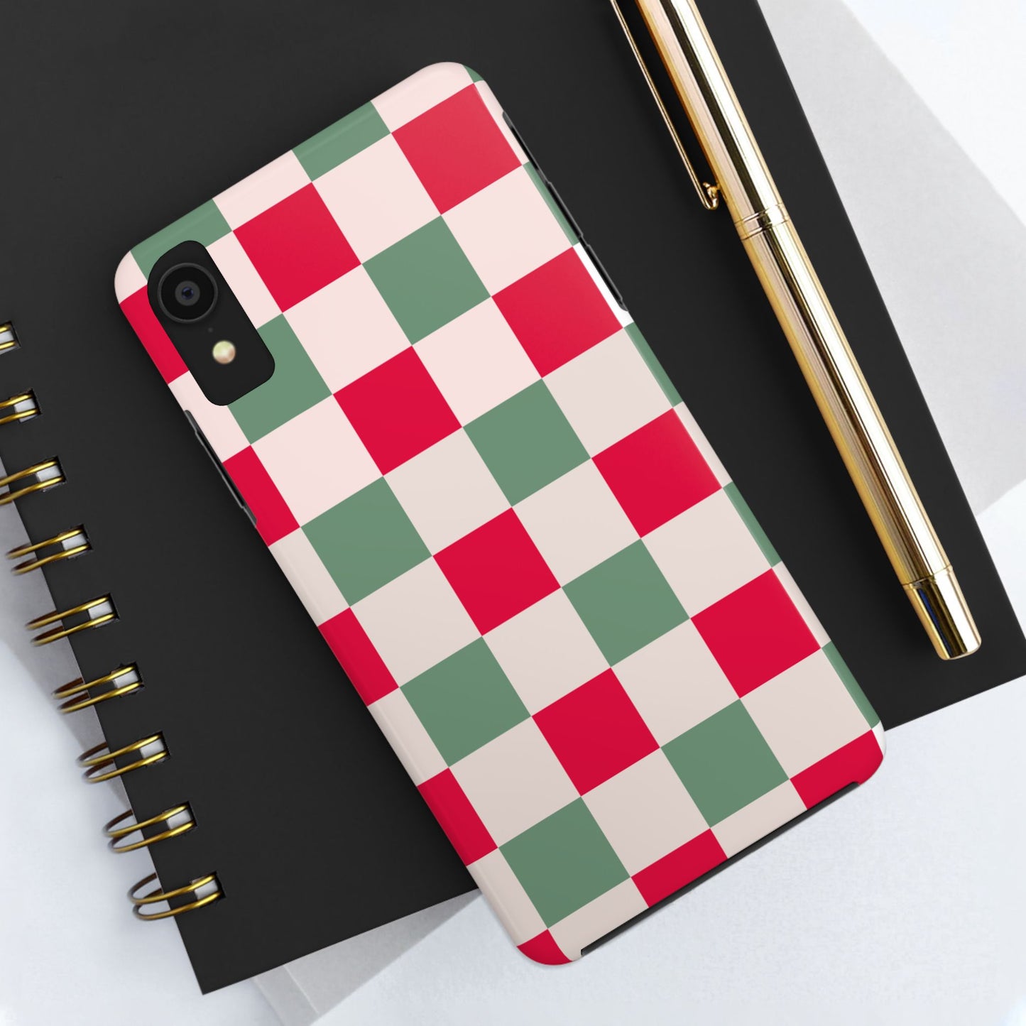 CHECKED RED GREEN-TOUGH PHONE CASES