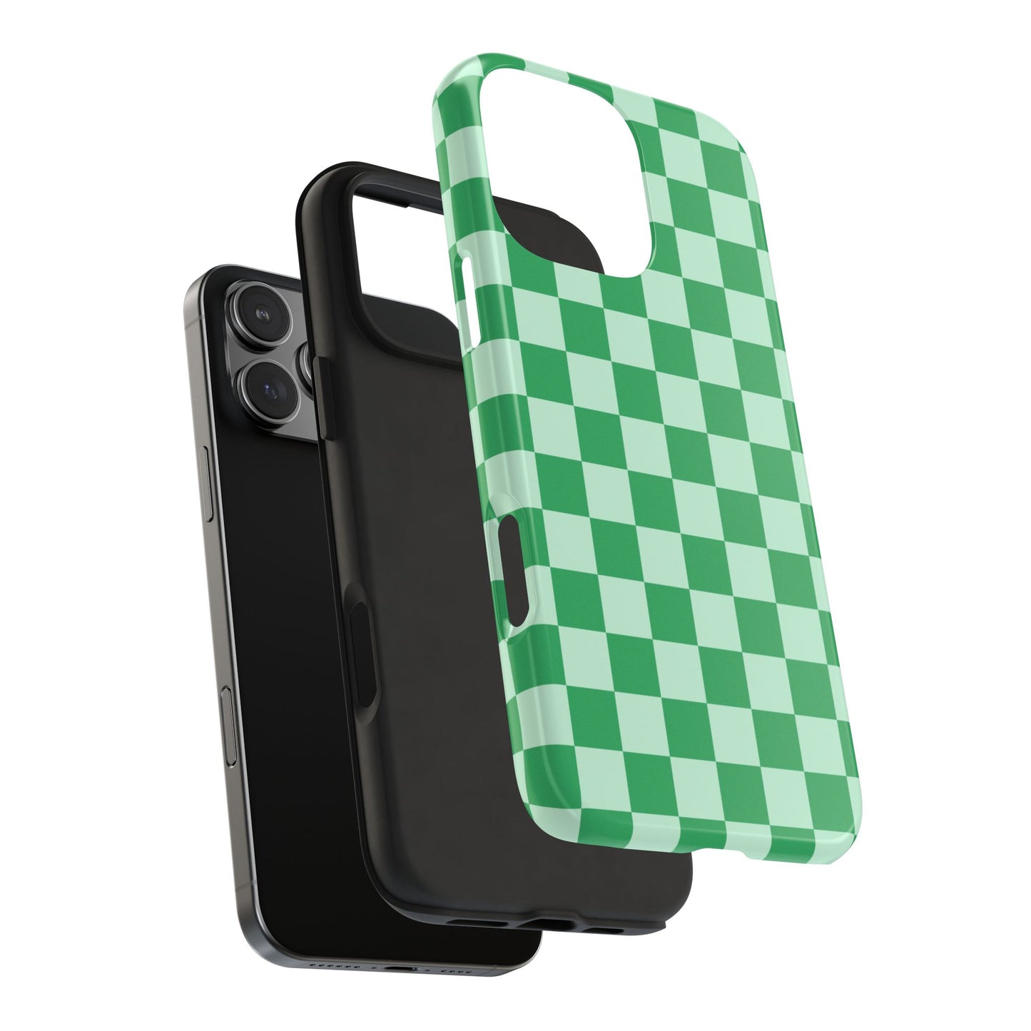 CHECKED GREEN-Tough Phone Cases