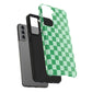 CHECKED GREEN-Tough Phone Cases