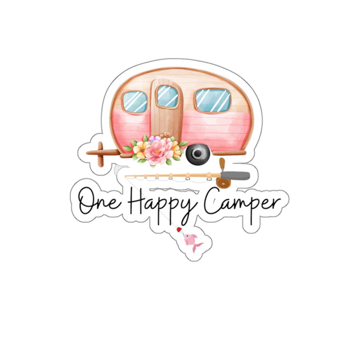 🌸🏕️ One Happy Camper Sticker! 🏕️🌸