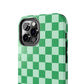 CHECKED GREEN-Tough Phone Cases