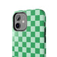 CHECKED GREEN-Tough Phone Cases