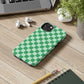 CHECKED GREEN-Tough Phone Cases