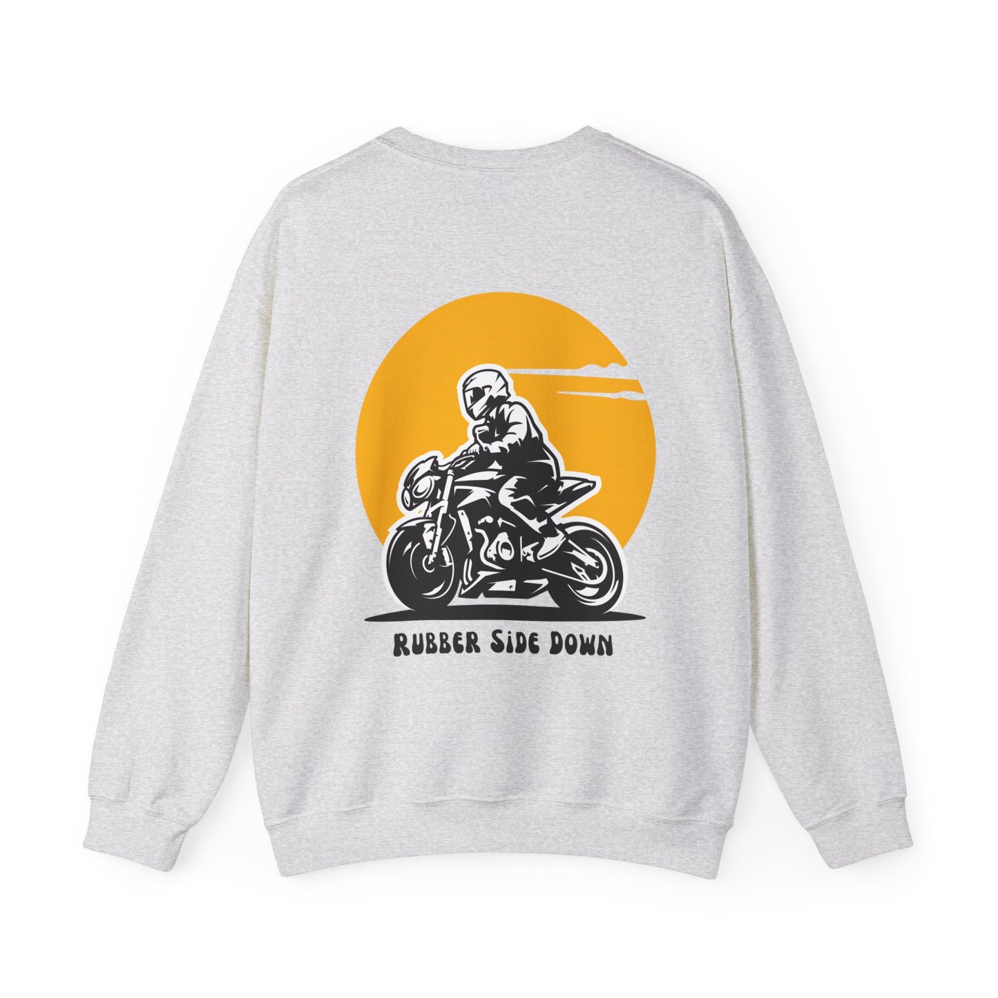 🌅Rubber Side Down Motorcycle Unisex Heavy Blend™ Crewneck Sweatshirt