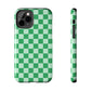 CHECKED GREEN-Tough Phone Cases