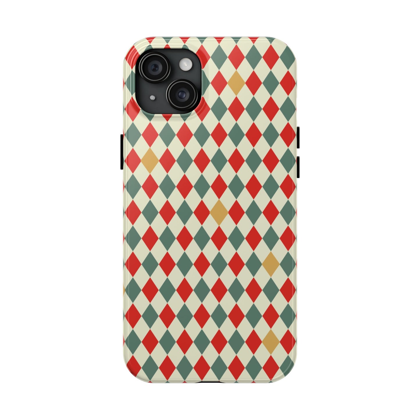 DIAMOND CHECKED CHRISTMAS COLORS-Tough Phone Cases