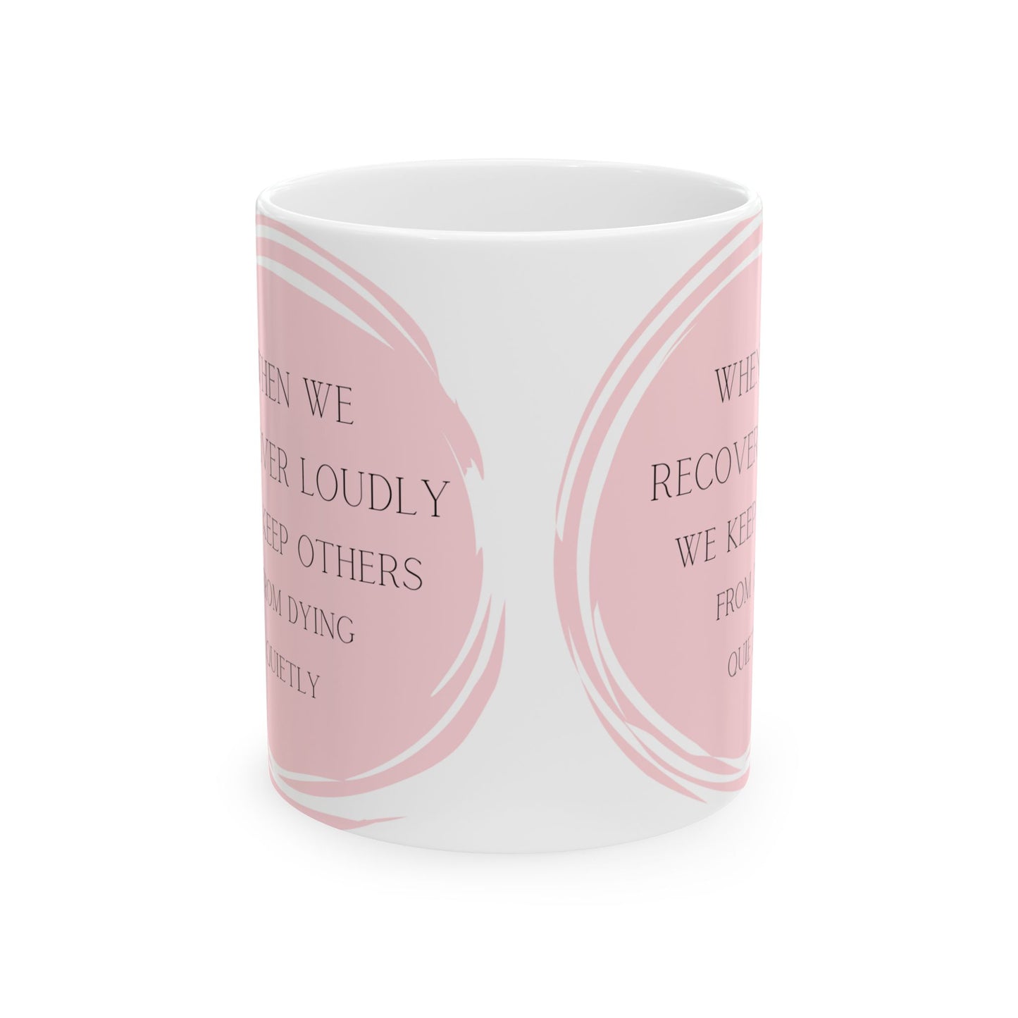 RECOVER LOUDLY Ceramic Mug, (11oz, 15oz)