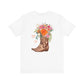 👢COWBOY BOOT Floral Tee🌸