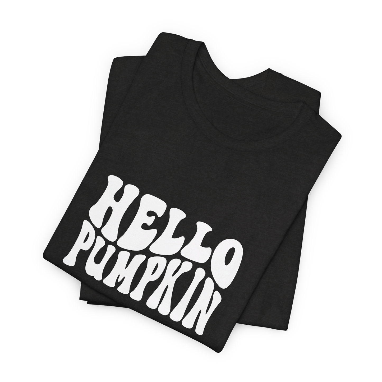 🎃HELLO PUMPKIN WAVY RETRO WHITE Unisex Jersey Short Sleeve Tee