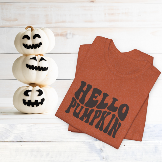 🎃HELLO PUMPKIN RETRO  Unisex Jersey Short Sleeve Tee